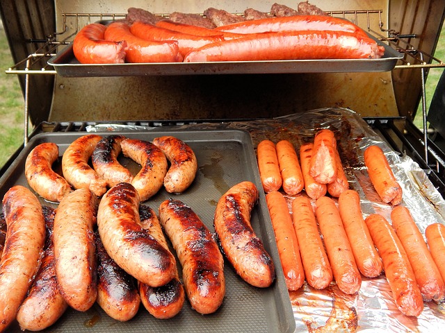 Sausages on BBQ